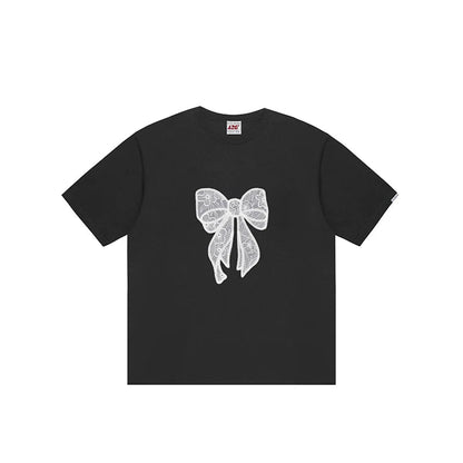 T-shirt With Lace Bow Detail
