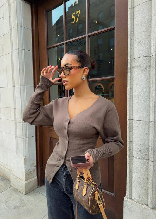 Essence - Button-up Knit Cardigan
