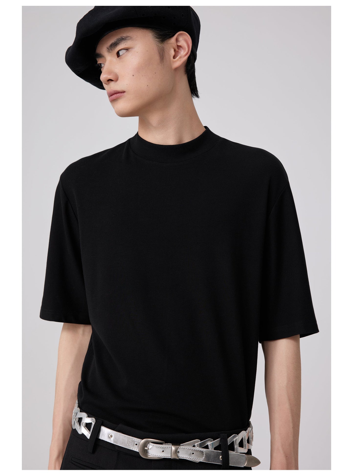Wool Slim-fit Turtleneck T-shirt
