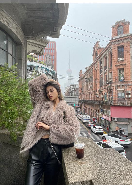 Luxefox Suit Collar Fur Coat