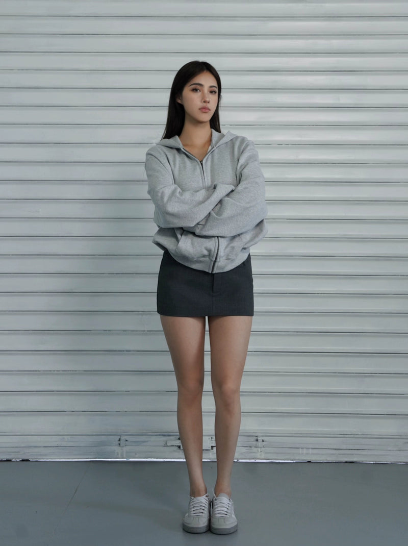 Athletic Zip-up Hooded Sweatshirt