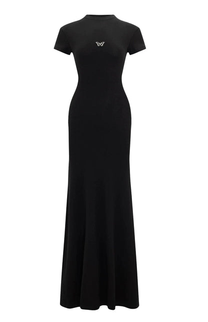 Luluswings Butterfly Emblem Fitted Maxi Dress - Evening Gown