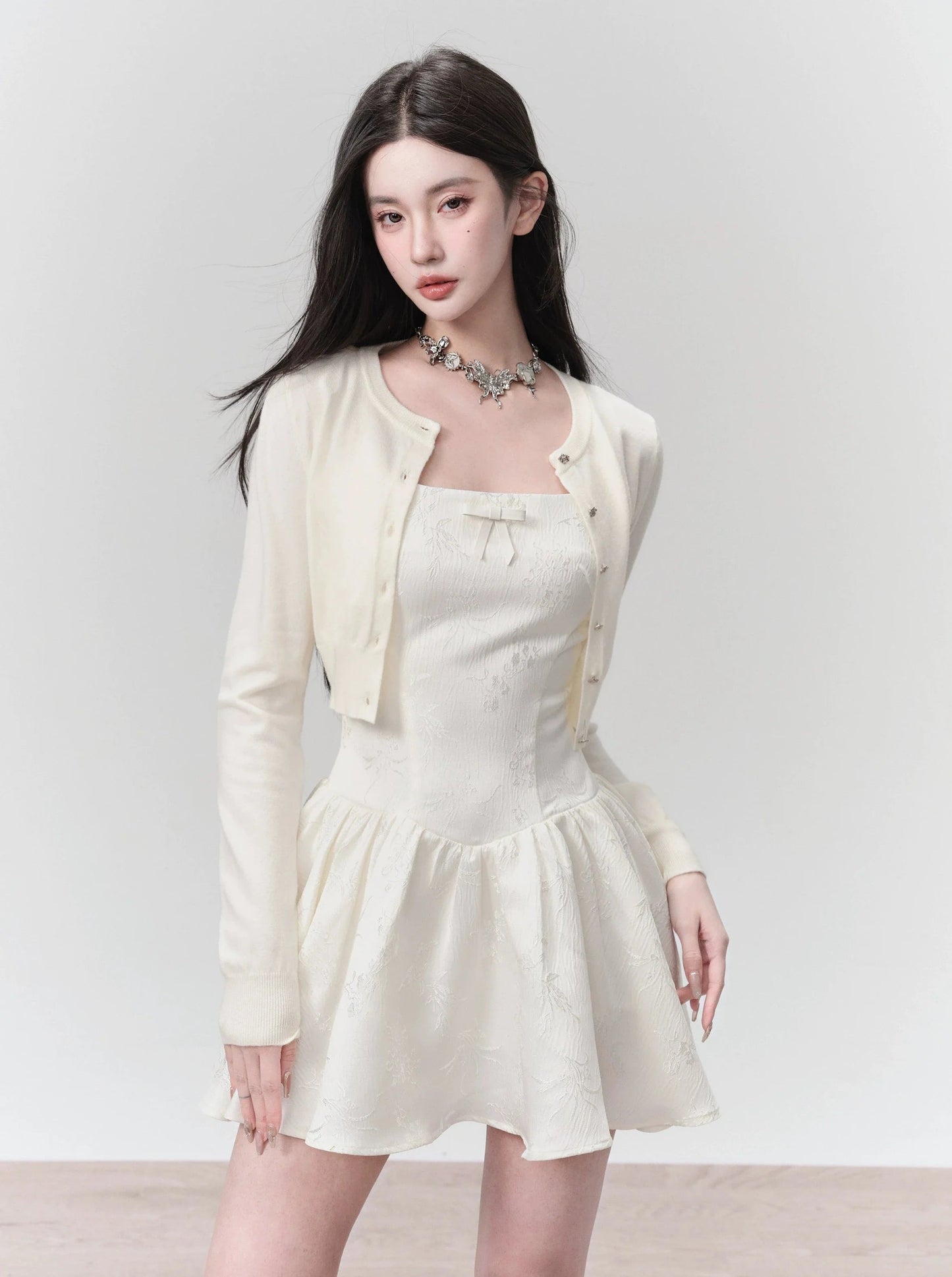 Tie-strap Fit and Flare Mini Dress