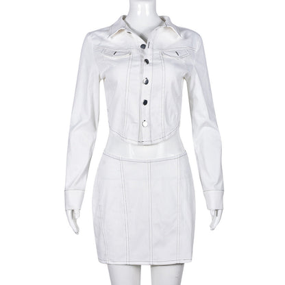 Summer Overall Short Skirt Two Piece Set Clothing