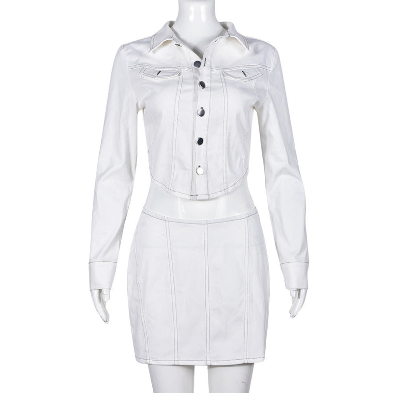 Summer Overall Short Skirt Two Piece Set Clothing