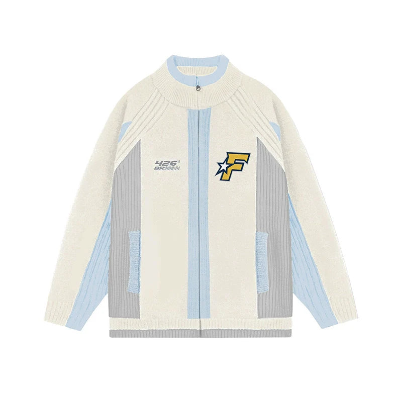 Street Racing Stitched Sweater Coat