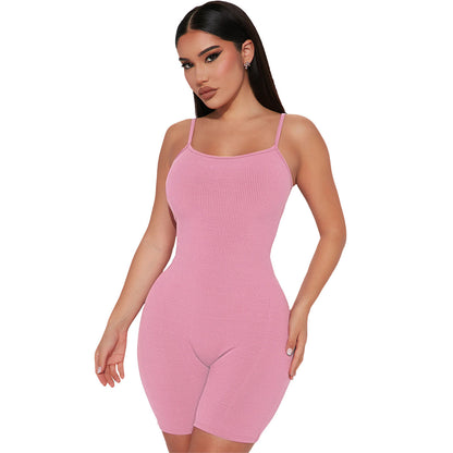 Clothing Summer Thread Sling Hip Lifting Beauty Back Jumpsuit