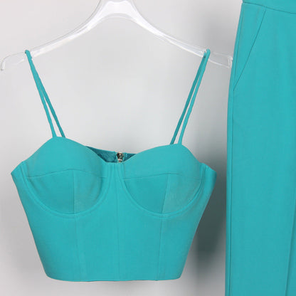 Office Business Plus Bra Pants Blazer Suit Set