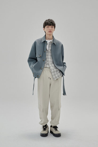 Draping Drawstring Cargo Pants