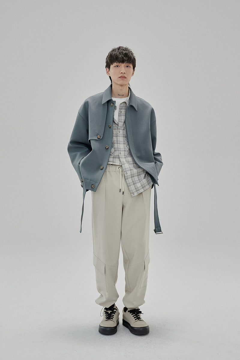 Draping Drawstring Cargo Pants