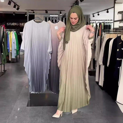 Summer Dress Gradient Slimming One Sleeve Midi Dress Dress