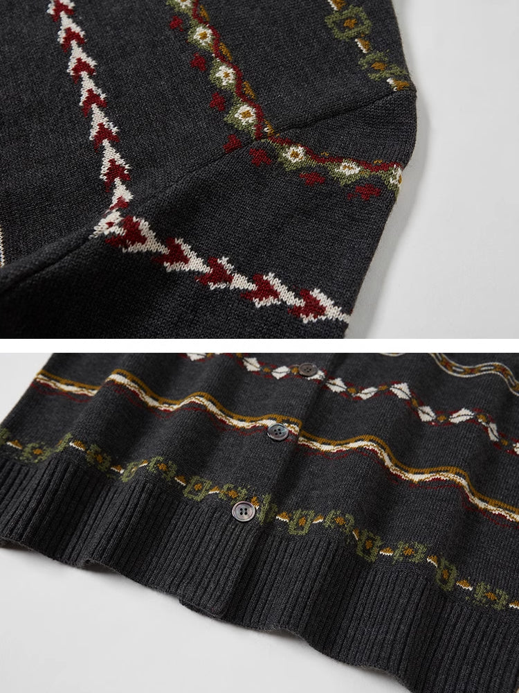 Fair Isle Cropped Cardigan