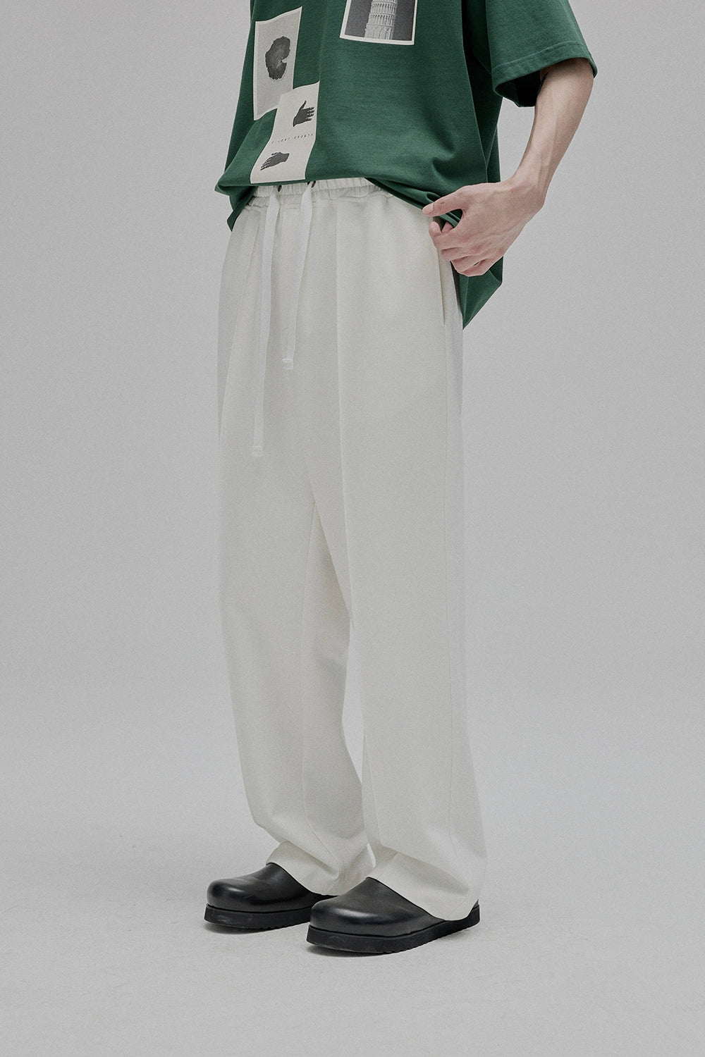 Lace-up Straight Full/short Pants