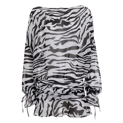 Arianna Zebra Print Mini Dress