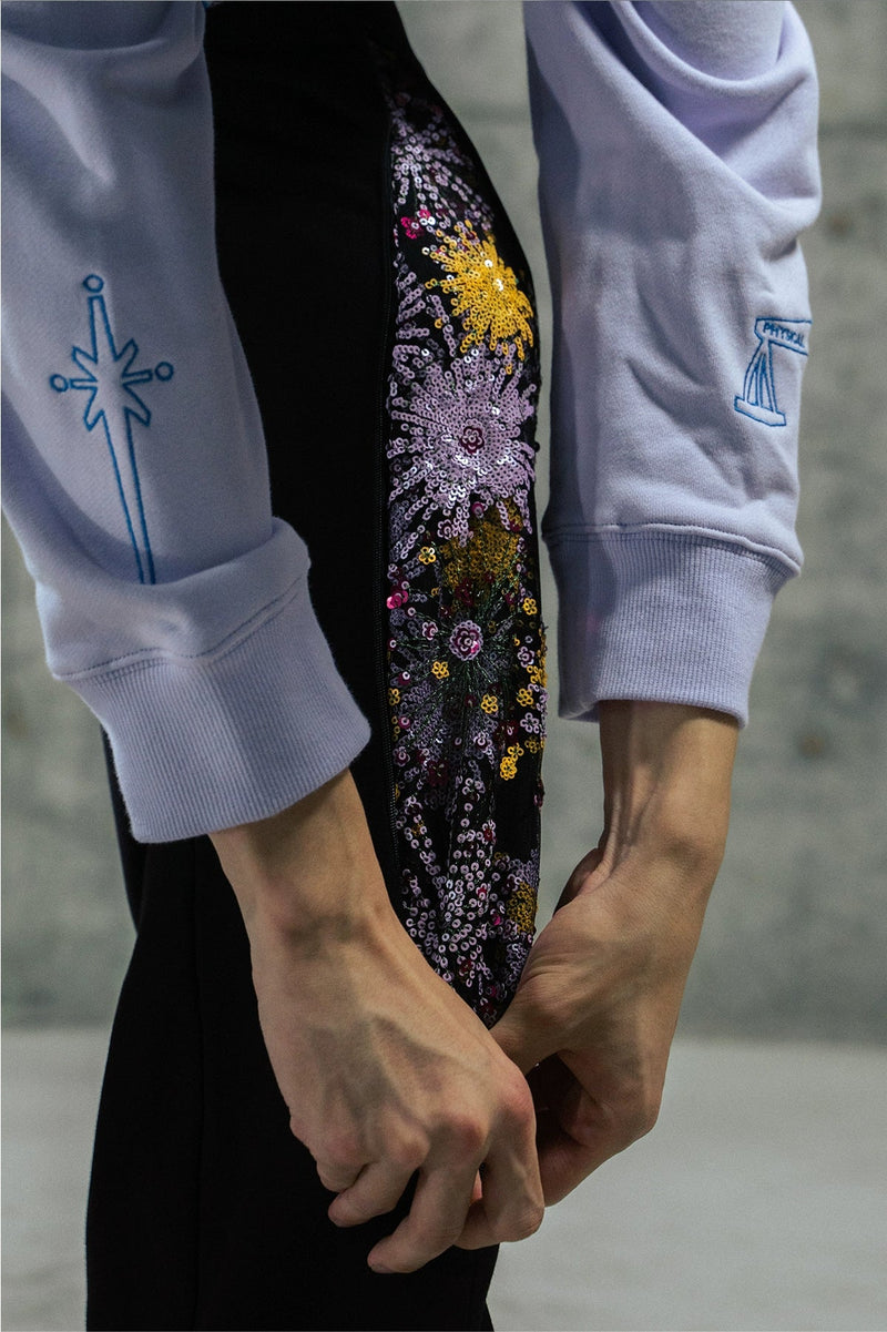 Firework Design Straight-leg Pants