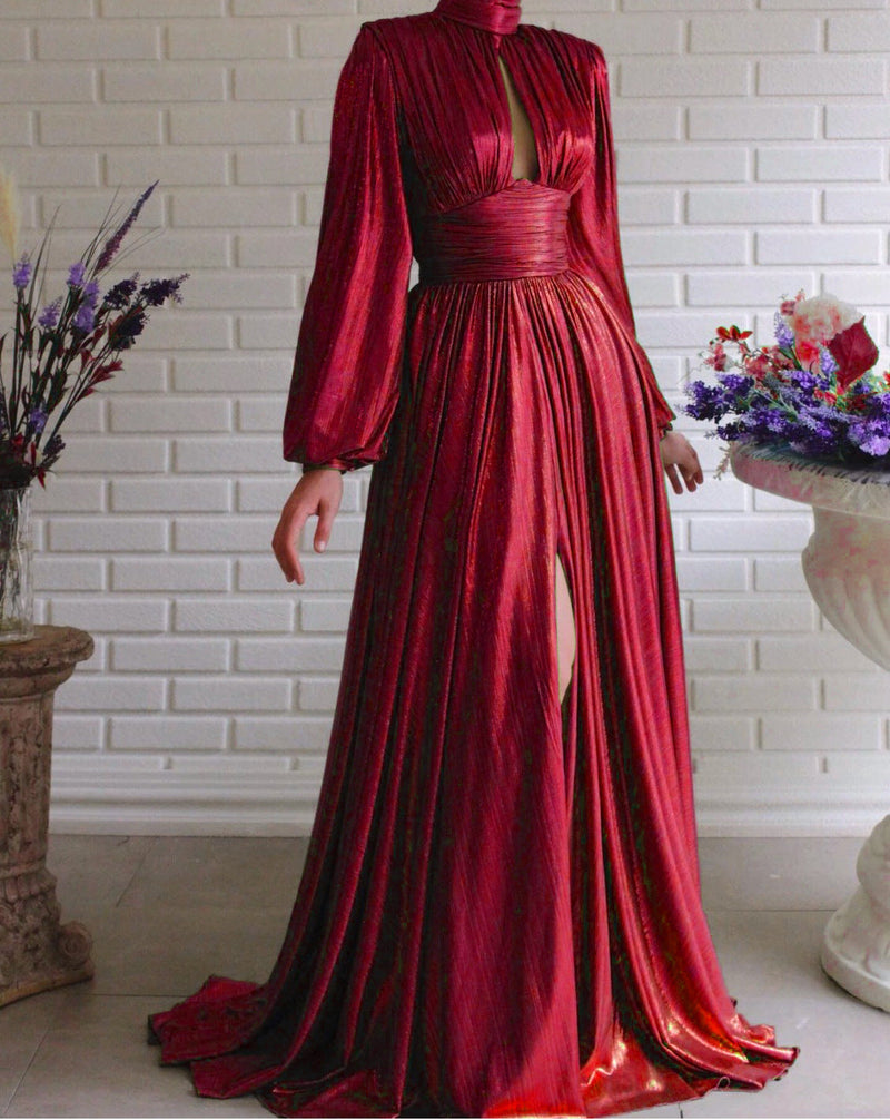 Spring Summer Popular Color Tight Waist Halter Large Swing Avocado Green Dress Maxi Dress for