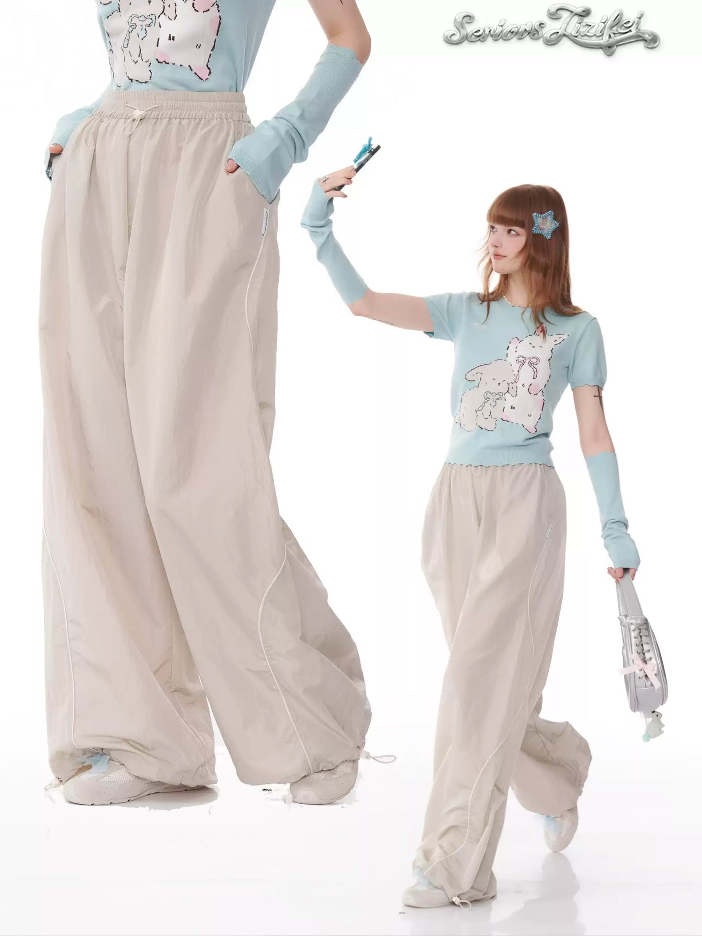 Wide-leg Track Pants