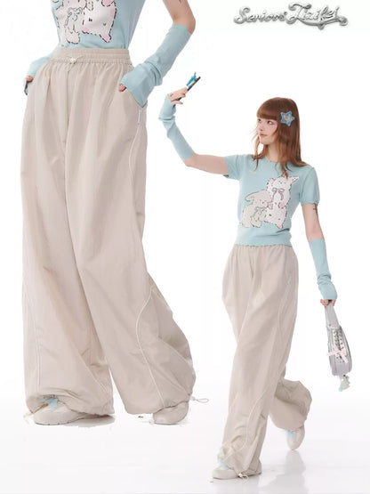 Wide-leg Track Pants