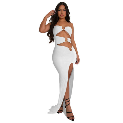 Wear Color Slim Fit Slit Maxi Dress