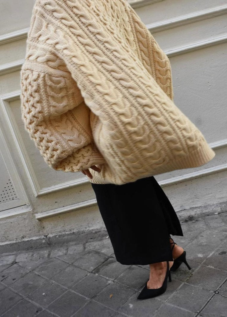 Cozy Cable-knit Oversized Sweater
