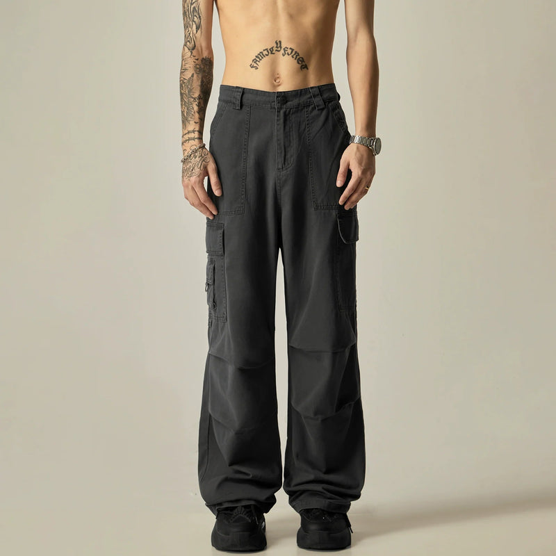 Wide-leg Utility Cargo Pants