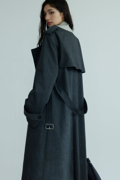 Two-tone Oversized Trench Coat