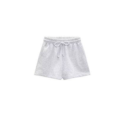 Summer Stretch High Waist Shorts Loose Cotton Short Sleeve T Shirt