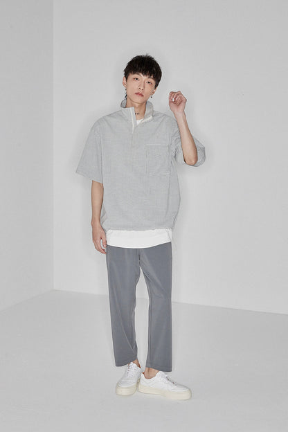 Side Seam-free Elastic Waist Cropped Pants