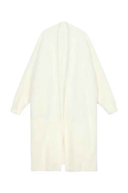 Color Fuzzy Long Cardigan