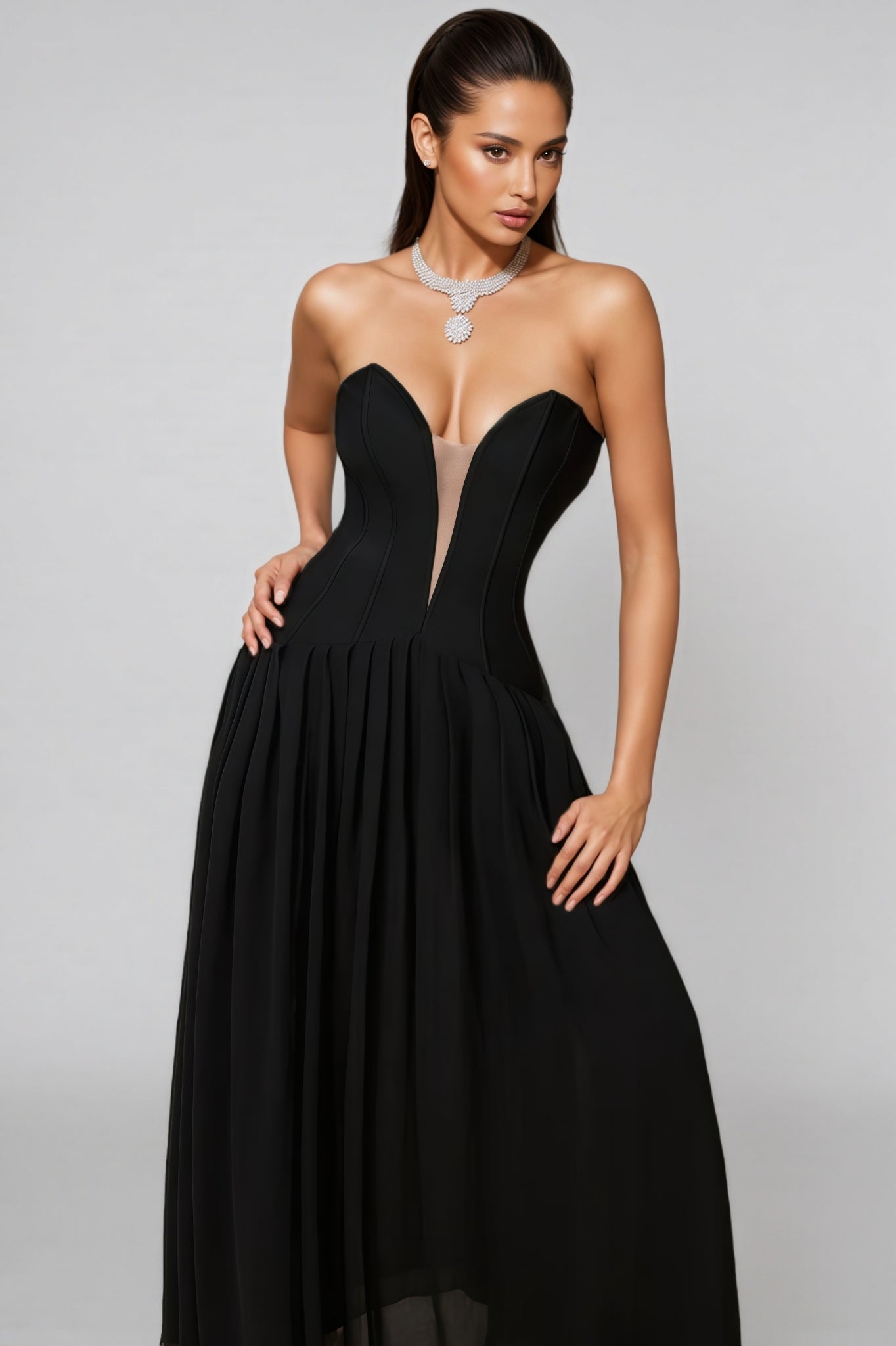 Breen Strapless Bandage Maxi Dress