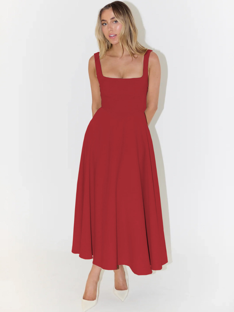Krizzia - Runway Ready Midi Sun Dress