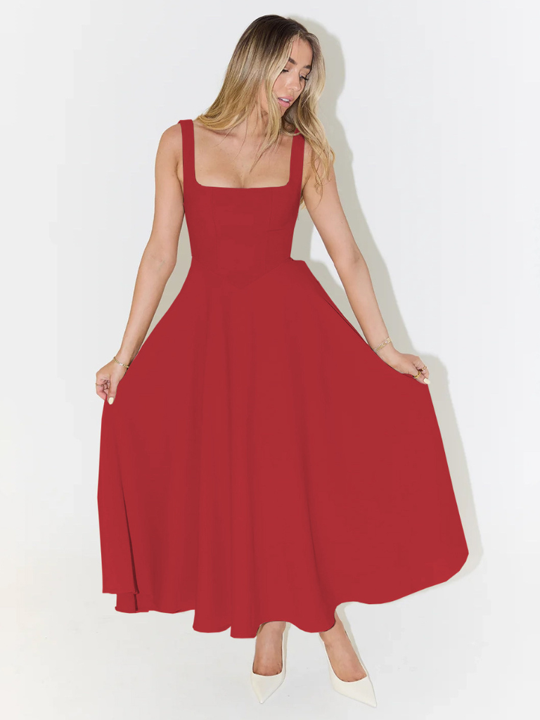 Krizzia - Runway Ready Midi Sun Dress