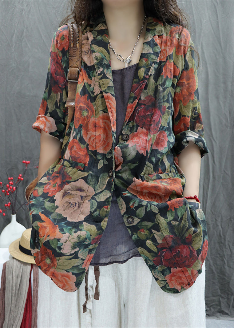 Cotton Bracelet Coats Collar Pockets Peter Button Orange Pan