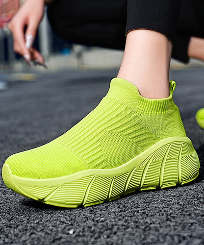 Orange Elastic Fabric Platform Sport Shoes for Tp025