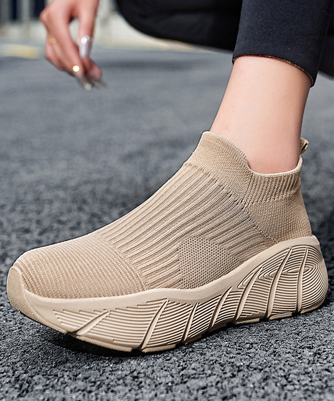 Orange Elastic Fabric Platform Sport Shoes for Tp025