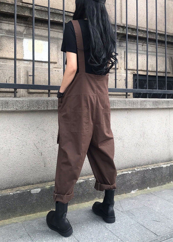 Organic Coffee Overalls Jumpsuit Summer Ty1001