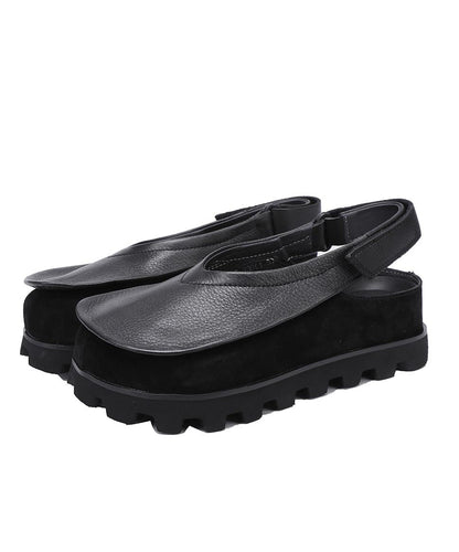 Original Design Handmade Brown Splicing Platform Flat Shoes Yc030