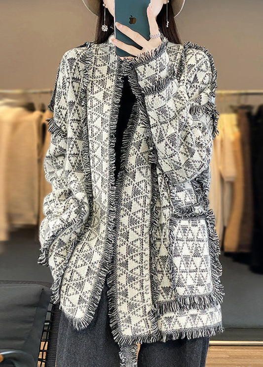 Original Design Tasseled Pockets Woolen Cardigan Fall Ac1006