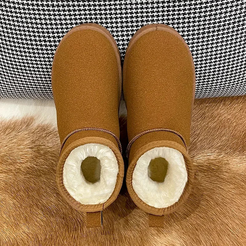 Outdoors Thickened Anti Slip Cotton Shoes for Winter New Warm Short Boots Thick Sole Snow Boots