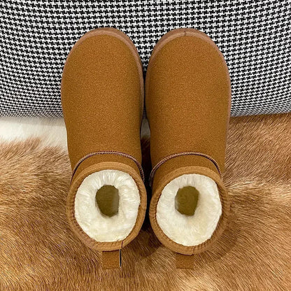 Outdoors Thickened Anti Slip Cotton Shoes for Winter New Warm Short Boots Thick Sole Snow Boots
