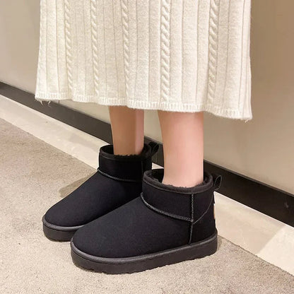 Outdoors Thickened Anti Slip Cotton Shoes for Winter New Warm Short Boots Thick Sole Snow Boots
