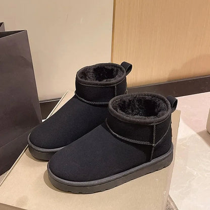 Outdoors Thickened Anti Slip Cotton Shoes for Winter New Warm Short Boots Thick Sole Snow Boots