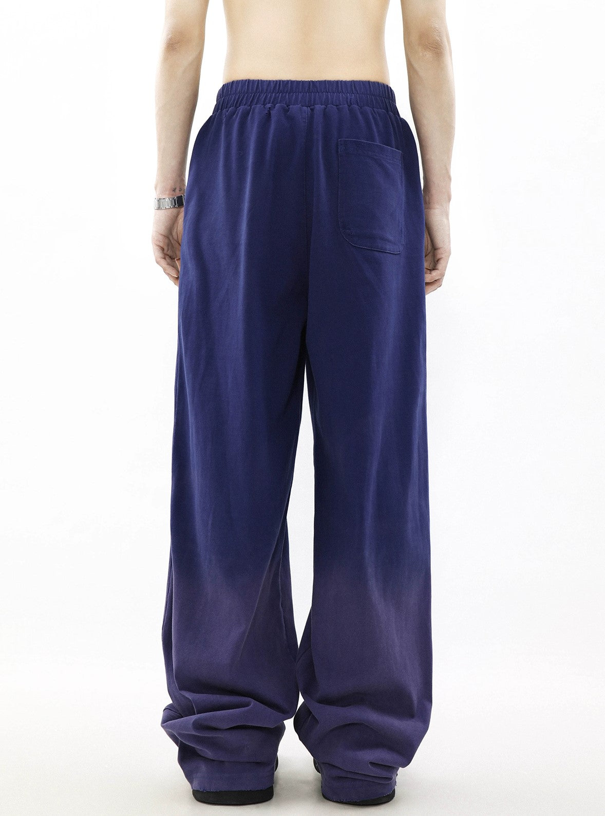 Oversize Damage Long-sleeve T-shirt & Wide-leg Sweatpants Set