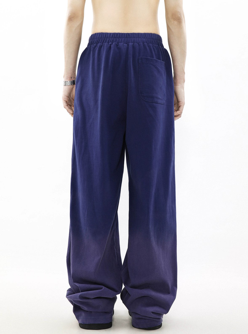 Oversize Damage Long-sleeve T-shirt & Wide-leg Sweatpants Set