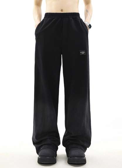 Oversize Damage Long-sleeve T-shirt & Wide-leg Sweatpants Set
