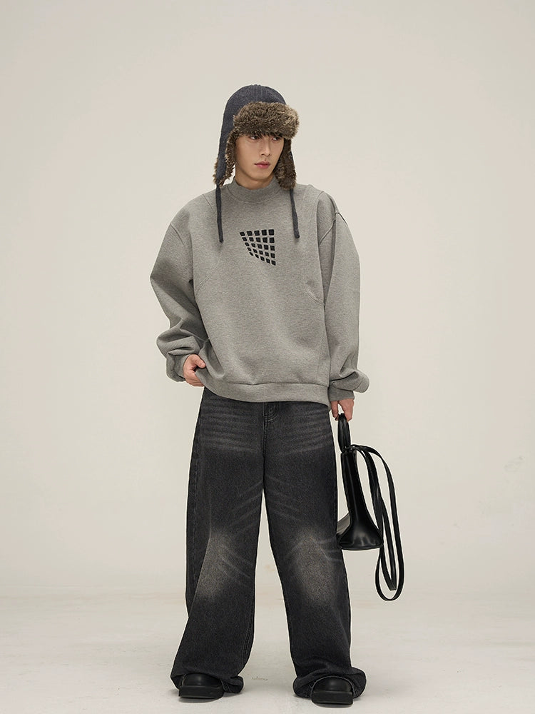 Artistic Flair Oversized Embroidery Sweatshirt