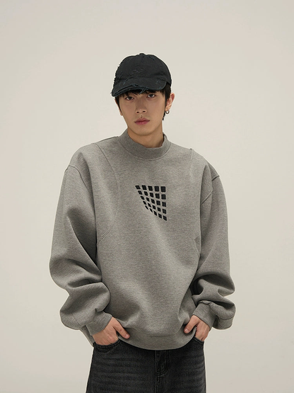 Artistic Flair Oversized Embroidery Sweatshirt
