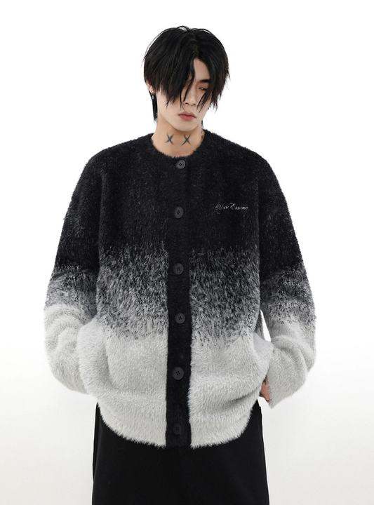 Graduated Knit Oversize Cardigan