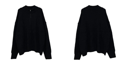Cozy Oversized Zipper Knit Cardigan