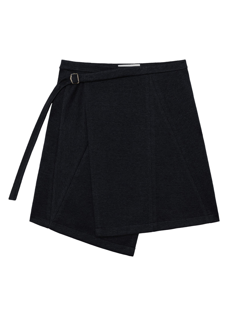 Side Buckle Wrap Skirt